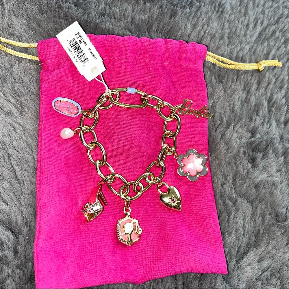 Brand new charm bracelet from a limited edition Barbie x Kendra Scott collab